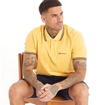 Ben Sherman Mens Twin Tipped Polo Butter Scotch
