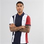 Ben Sherman Herren Block Stripe Kurzarm Polohemden Navy