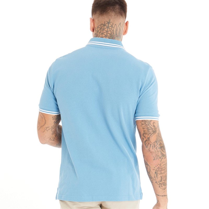 Ben Sherman Mens Twin Tipped Polo Kingfisher