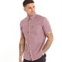 Ben Sherman Mens Mini Gingham Shirt Claret