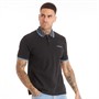 Ben Sherman Mens Collar Interest Polo Black