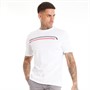 Ben Sherman Mens Printed Chest Stripe T-Shirt White