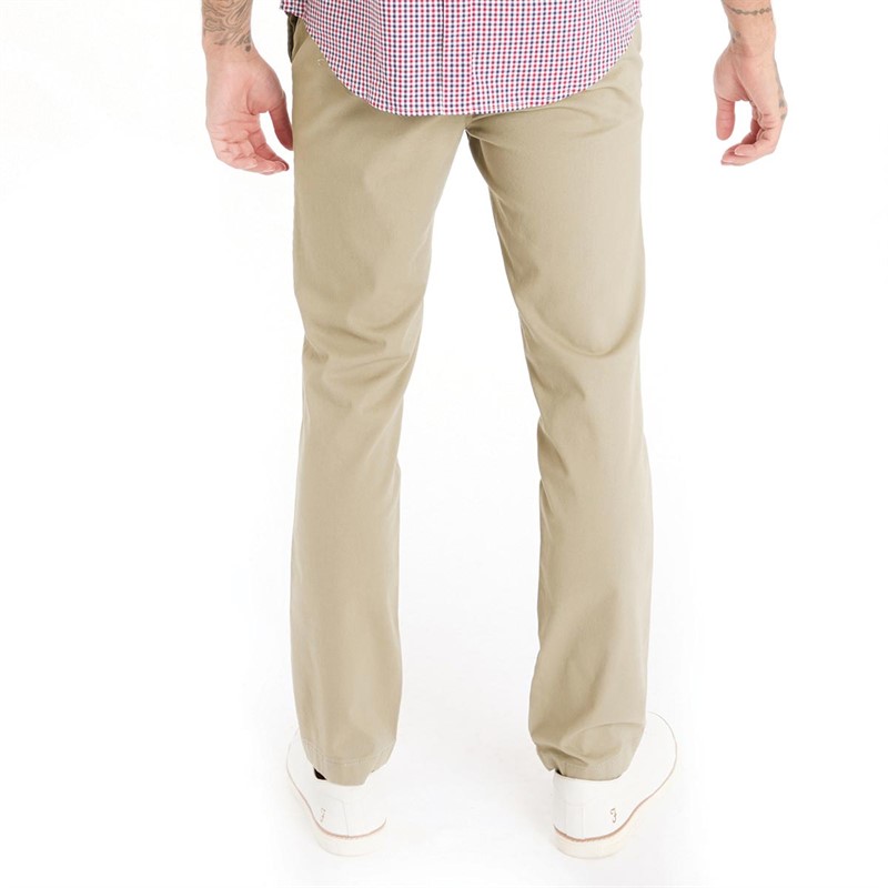 Ben Sherman Mens Slim Fit Stretch Chinos Stone