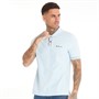 Ben Sherman Mens Placket Interest Polo Sky Blue