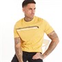 Ben Sherman Mens Printed Chest Stripe T-Shirt Butter Scotch