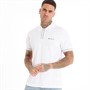 Ben Sherman Mens Placket Interest Polo White