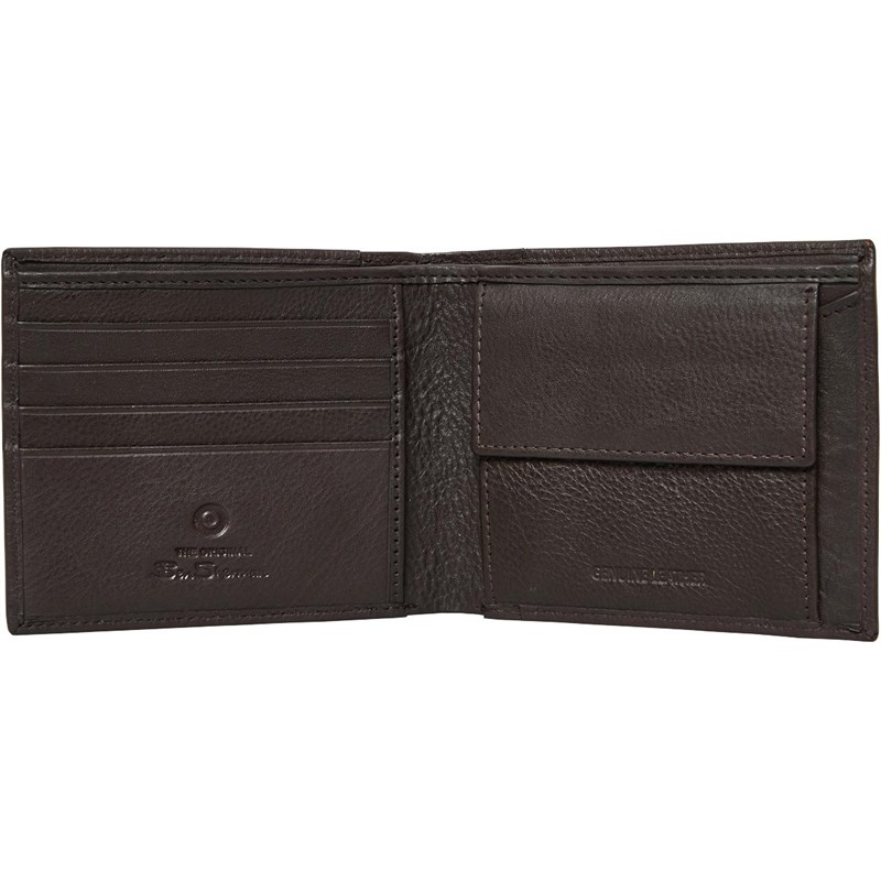 Ben Sherman Mens Burns Bill Fold Wallet Brown