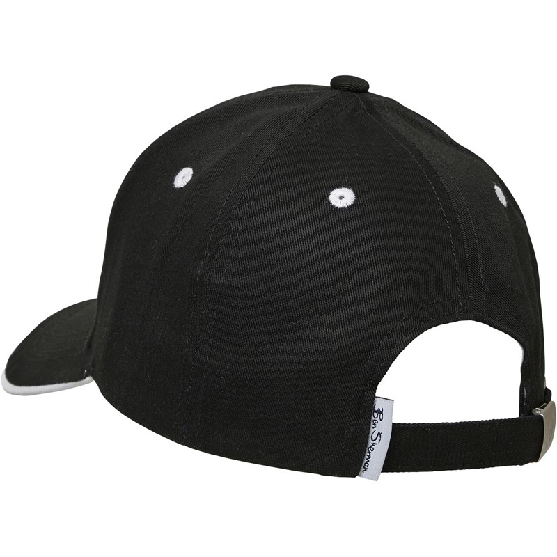 Ben Sherman Mens Stepney Baseball Cap Black/White