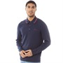 Ben Sherman Mens Tipped Knit Polo Neck Jumper Navy