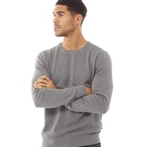 Ben Sherman Mens Textured Crew Neck Sweatshirt Steel