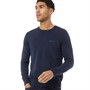 Ben Sherman Mens Stitch Detail Crew Neck Sweatshirt Navy