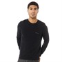 Ben Sherman Mens Stitch Detail Crew Neck Sweatshirt Black