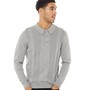 Ben Sherman Mens Textured Knitted Polo Neck Jumper Grey Marl
