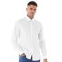 Ben Sherman Chemises à Manches Longues Cross Print Formal Homme Blanc
