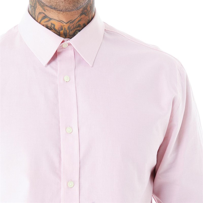 Ben Sherman Mens Micro Texture Formal Shirt Mauve