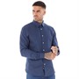 Ben Sherman Chemises à Manches Longues Target Print Formal Homme Bleu Marine