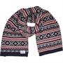 Ben Sherman Mens Fairisle Scarf Navy