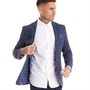 Ben Sherman Mens Check Blazer Navy