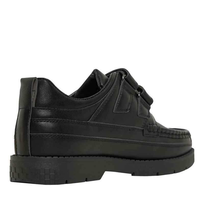 Ben Sherman Junior Boys Strum Double Strap School Shoes Black