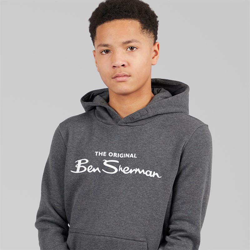 Ben Sherman Boys Original Tracksuit Charcoal Grey Marl
