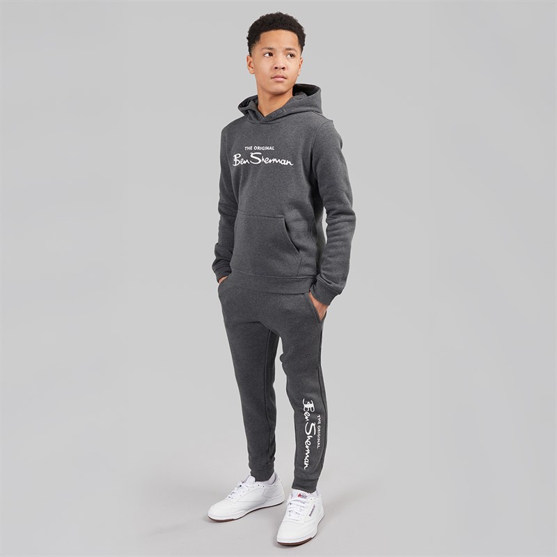 Ben Sherman Boys Original Tracksuit Charcoal Grey Marl