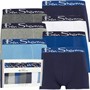 Ben Sherman Mens Zak Seven Pack Trunks Allure/Baleine Blue/White/Navy/Grey Marl/Charcoal