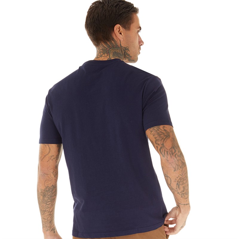 Ben Sherman Mens Smashed Record T-Shirt Marine