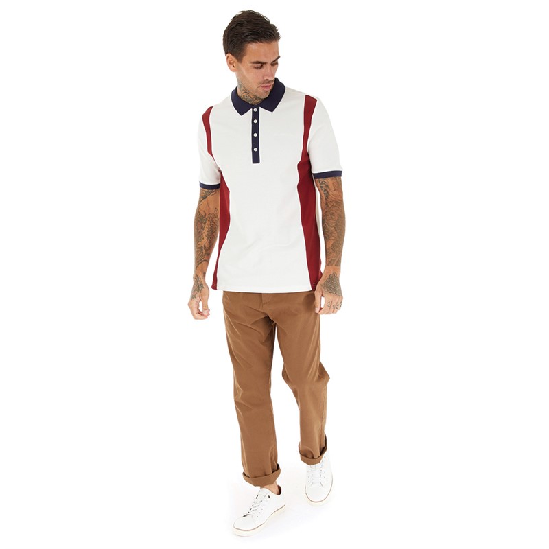 Ben Sherman Mens Vintage Sports Polo Snow White