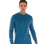 Ben Sherman Mens Crew Neck Stitch Jumper Dark Teal