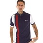 Ben Sherman Mens Verticle Colour Block Polo Marine