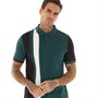 Ben Sherman Mens Verticle Colour Block Polo Ocean Green