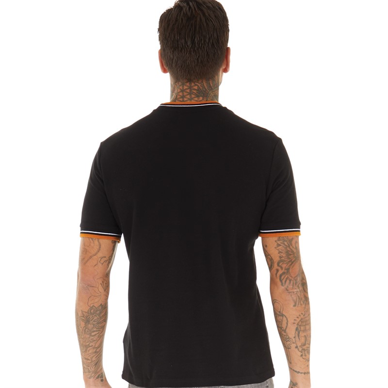 Buy Ben Sherman Mens Pique T-Shirt Black