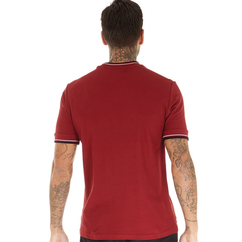 Ben Sherman Mens Pique T-Shirt Red