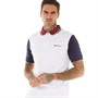 Ben Sherman Mens Zip Neck Contrast Polo White