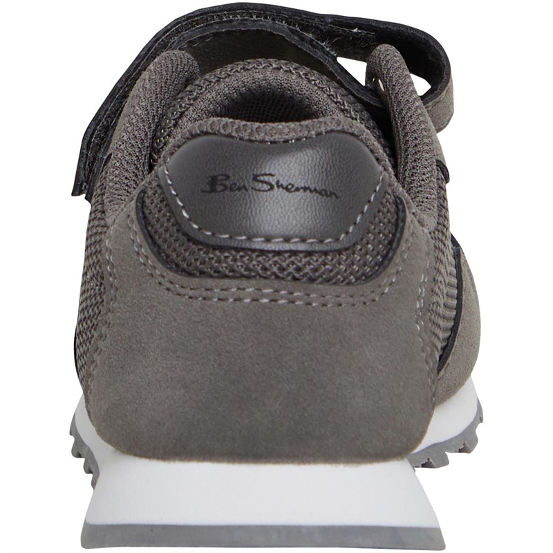 Ben Sherman Kids Owen Retro Trainers Grey Tonal