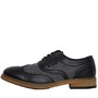 Ben Sherman Mens Triumph Oxford Brogue Shoes Black/Herringbone