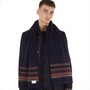 Ben Sherman Mens Fairisle Scarf Navy/Red/Multi