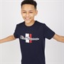 Ben Sherman Boys Script T-Shirt Navy Blazer
