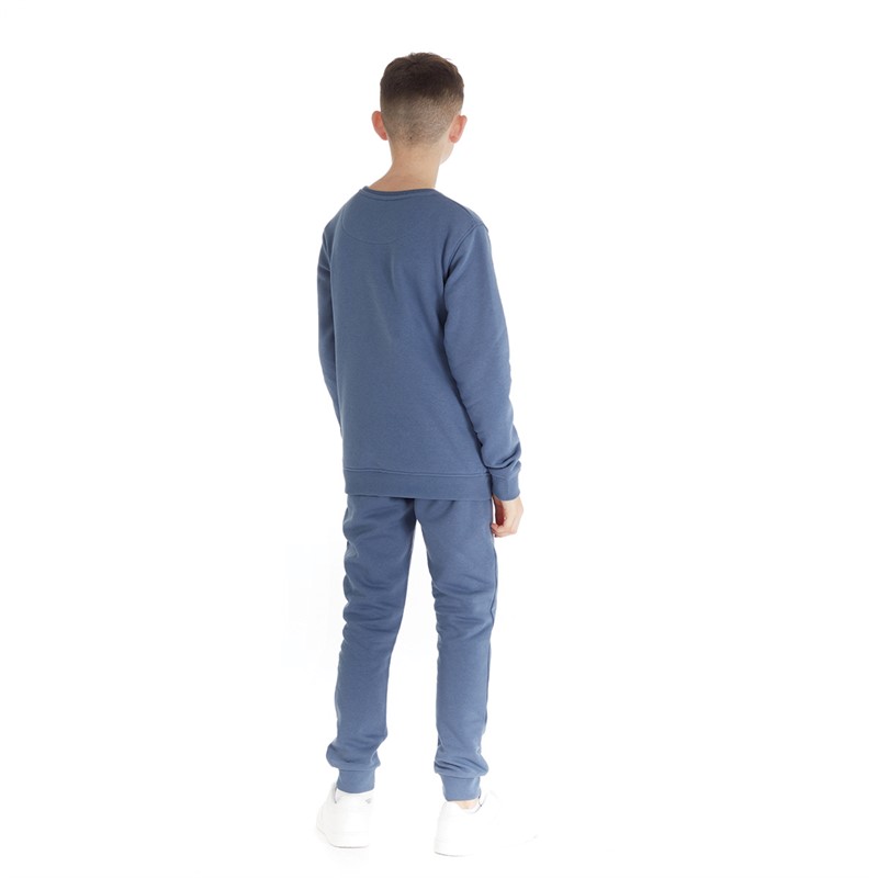Ben Sherman Boys Script Sweatshirt And Jogger Set Bering Sea