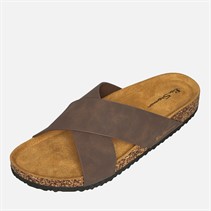 Ben Sherman Mens Tonic Cross Strap Sandals Brown