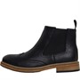 Ben Sherman Mens Trent Brogue Chelsea Boots Black