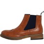 Ben Sherman Mens Trent Brogue Chelsea Boots Tan