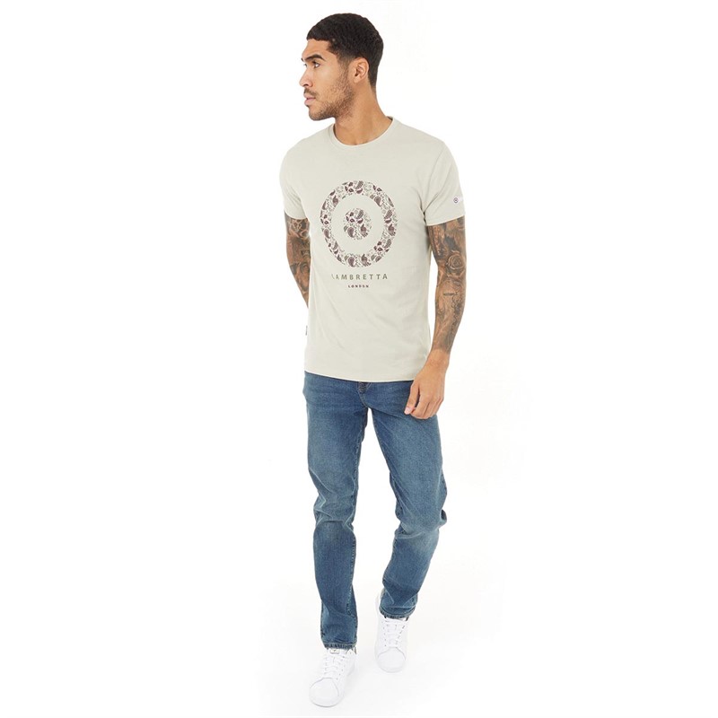 Ben Sherman Mens Five Pocket Straight Fit Jeans Stone Wash