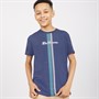 Ben Sherman Drenge Centre Barcode T-shirts Blå