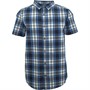 Ben Sherman Boys Casual Check Short Sleeve Shirt Bright Cobalt