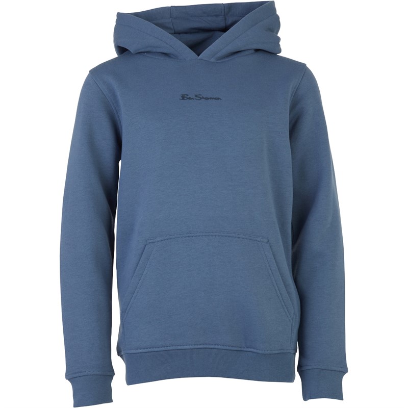 Buy Ben Sherman Boys Script Hoodie Bering Sea