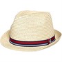 Ben Sherman Mens Straw Boater Hat Cream