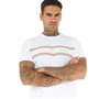 Ben Sherman Mens Chest Stripe Logo T-Shirt White