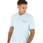 Ben Sherman Mens House Check Trim Polo Sky Blue