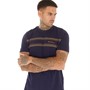 Ben Sherman Mens Chest Stripe Logo T-Shirt Marine